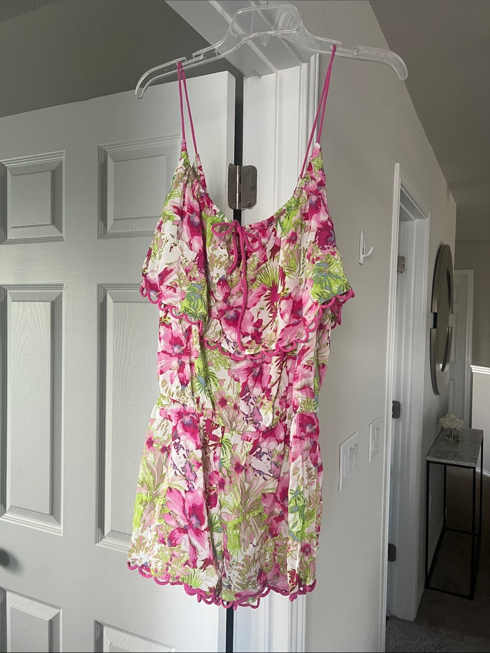 Victoria's Secret Pink & Green Floral Romper Beach Cover-up- NWT